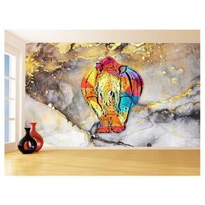 Papel De Parede 3D Animais Pop Art Rinoceronte 3,5M Pxa487