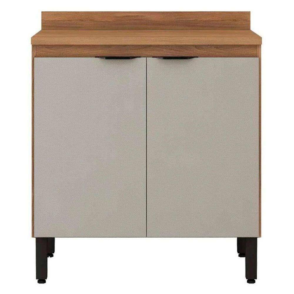 Balcão Firenze 80cm 2 Portas Com Tampo 93221 Demóbile Amendola Touch E Nude