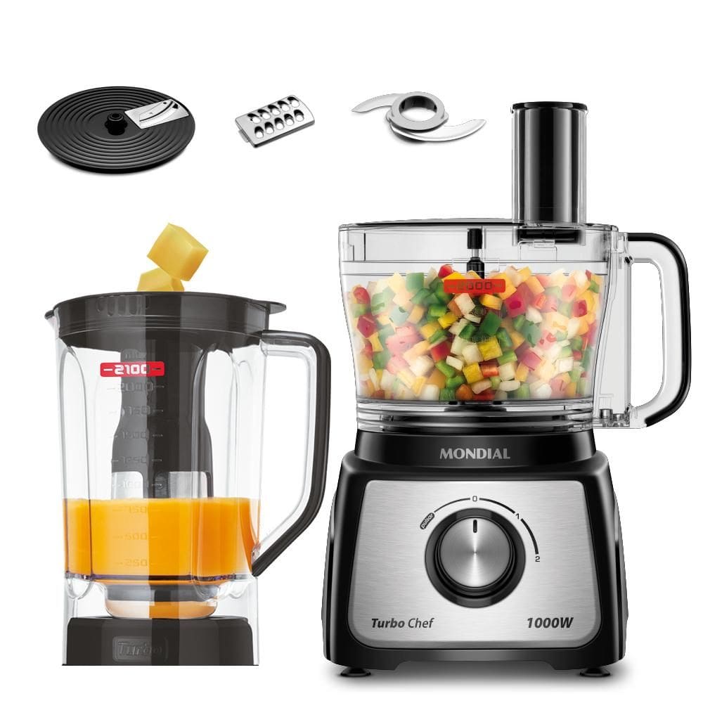 Multiprocessador Mondial Turbo Chef 5 em 1 MPN-01 1000w 127v
