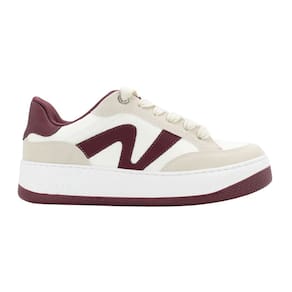 Tênis Casual Via Marte Bege e bordo e branco