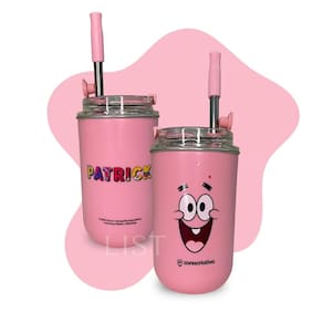 Copo Térmico 300Ml Com Canudo Inox Tampa Vedada Café