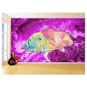Papel De Parede 3D Animais Pop Art Cachorro Pet 3,5M Pxa221