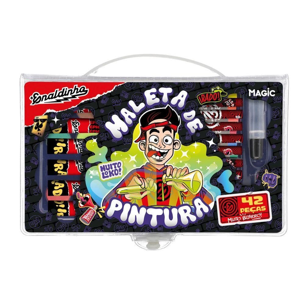 Enaldinho Maleta Kit de Pintura 42 Peças - Ciranda Cultural