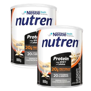 Kit 2 Nutren Protein Baunilha 800g
