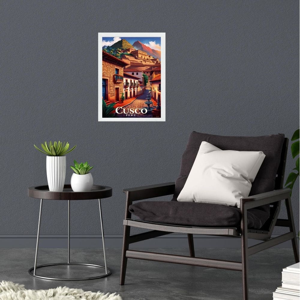 Quadro Decorativo Cusco - Peru 45X34Cm - Com Vidro