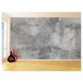 Papel De Parede 3D Concreto Queimado Risco Bege 3,5M Kkt142