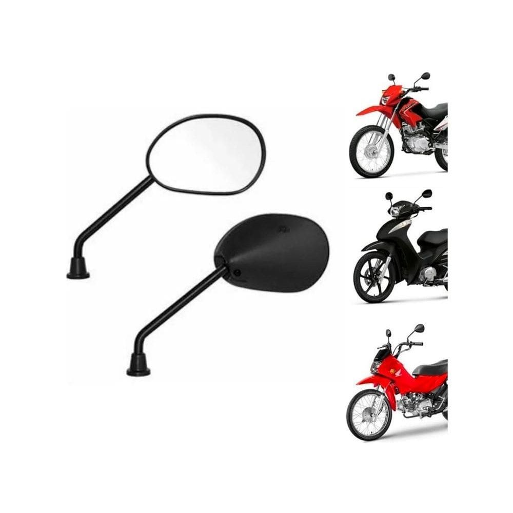 Retrovisor Gvs Honda Biz Pop Bros 2009 A 2019 - Novo Modelo