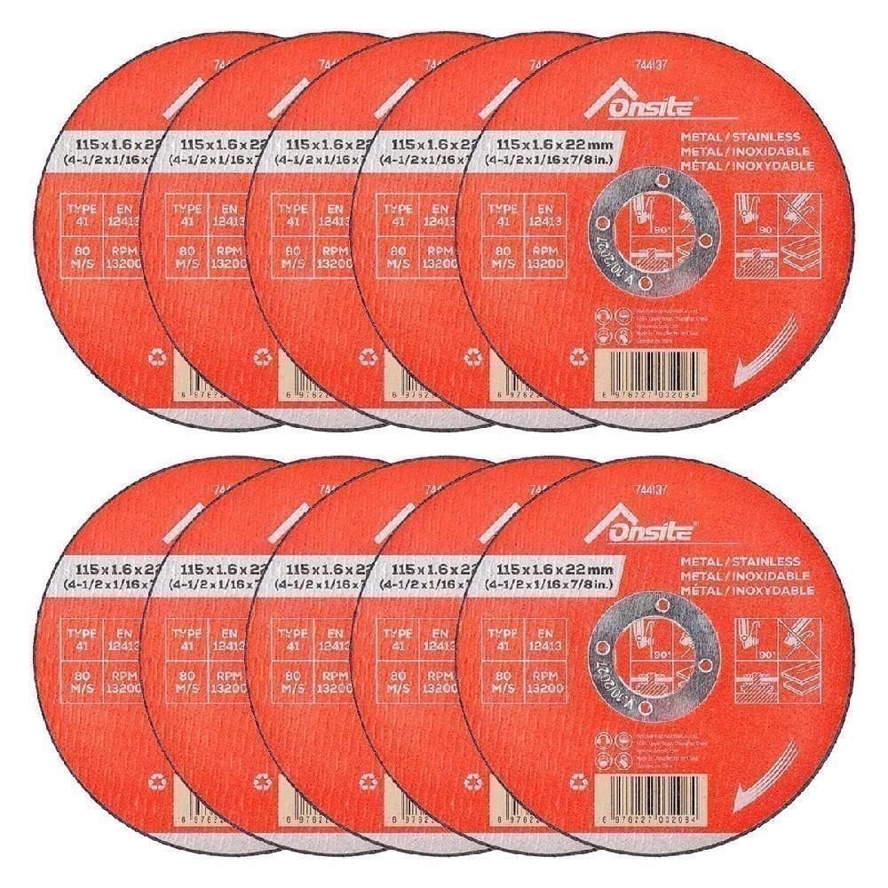 Kit 10 Un Disco De Corte Deep Cut 4.1/2`` X 1.6Mm - Onsite