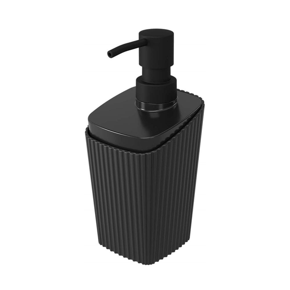 Dispenser Porta Sabonete Líquido 350ml Banheiro New Square Preto - 10451 Coza