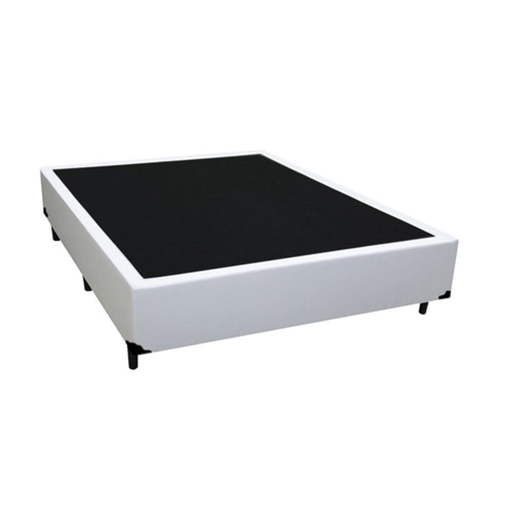 Cama Box Viúva 128 Bello Box - Tecido Sintético Branco