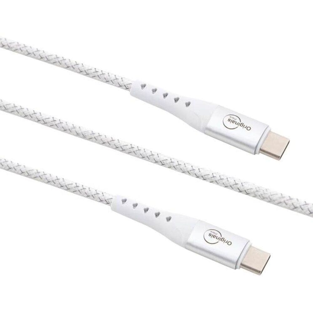 Cabo USB-C para USB-C, 15CM, Originais iPlace, Branco