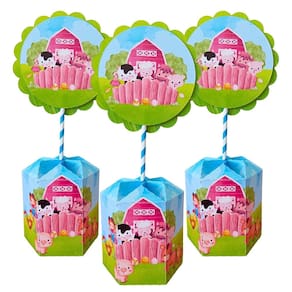 10 Centro De Mesa Decorativo Festa Personalizado Fazendinha