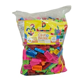 Crie & Brink Monta Saco - 500 Peças de Blocos de Montar