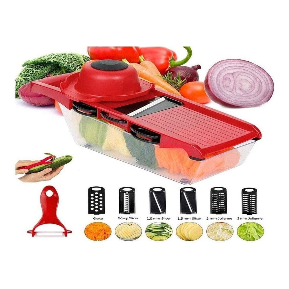 Fatiador de Legumes Mandoline com 6 Lâminas Intercambiáveis