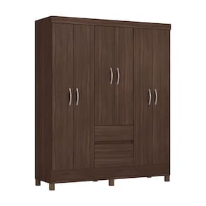 Guarda-Roupa Casal Flash 6 Portas 2 Gavetas Café