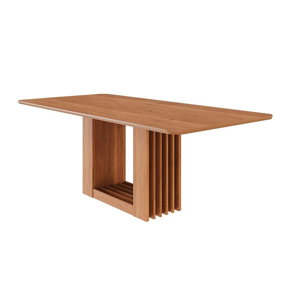 Mesa de Jantar Retangular com Tampo MDF Ariela Cinamomo 210 cm