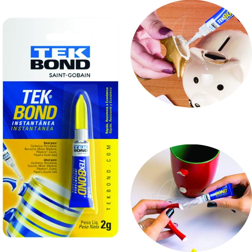 Cola Instantânea Super Bonder TekBond 2g C/Bico Multiuso