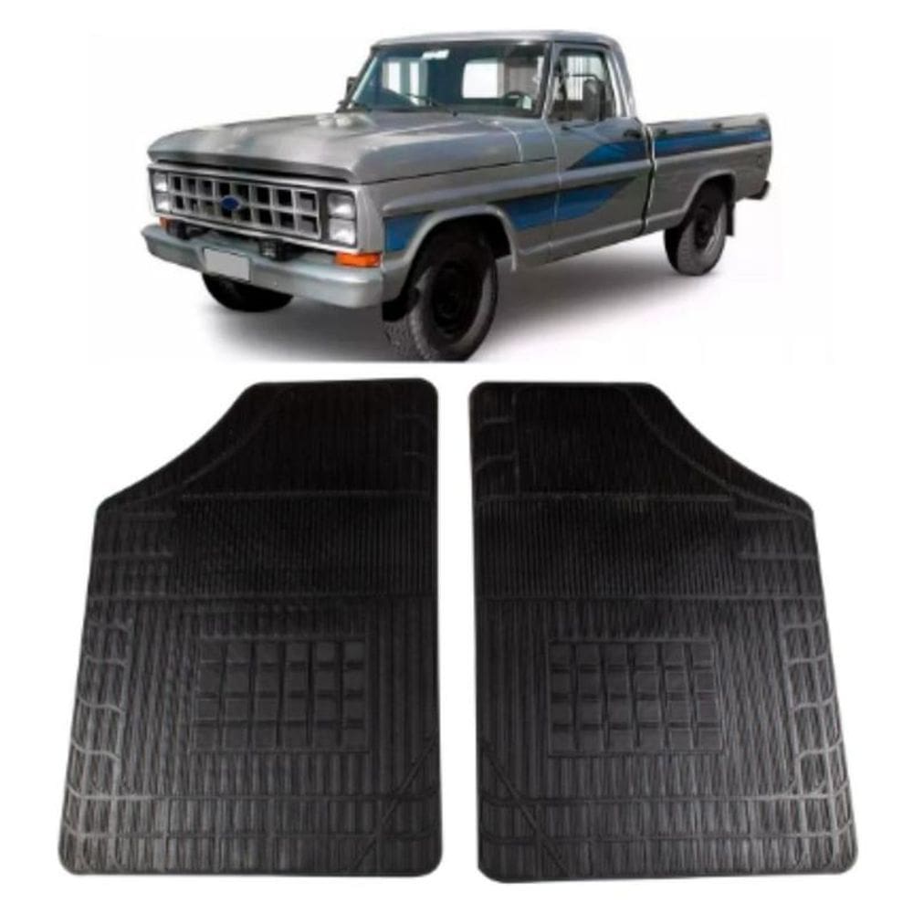 Tapete De Borracha Cabine Ford F1000 2 Peças