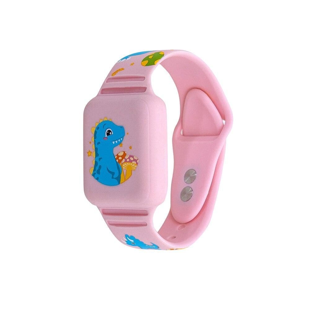 Pulseira AirTag Kids Dino, Rosa, Originais iPlace