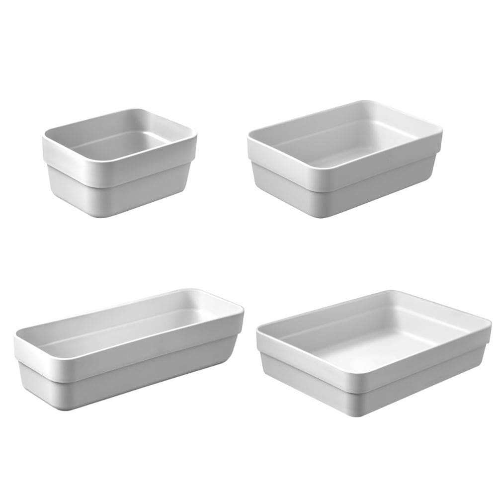 Conjunto Organizador De Gavetas 4 Peças Branco Martiplast