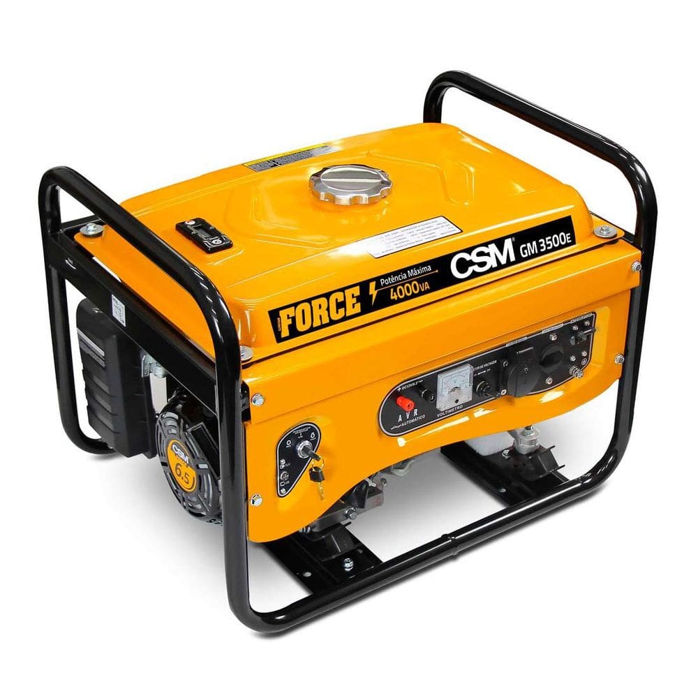 Gerador Gasolina 4T Partida Manual Bivolt 6,5HP Máx 4Kva GM3500 CSM