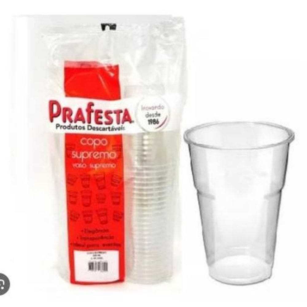 Copo Supremo 300Ml Prafesta - Pacote Com 40 Unidades