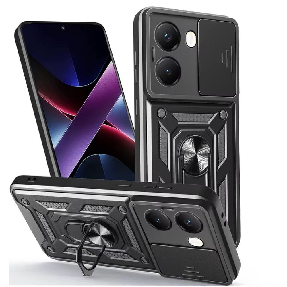 Capa Capinha Armadura C/ Proteção da Camera Suporte Anel 360 P/ Pooco X7 PRO
