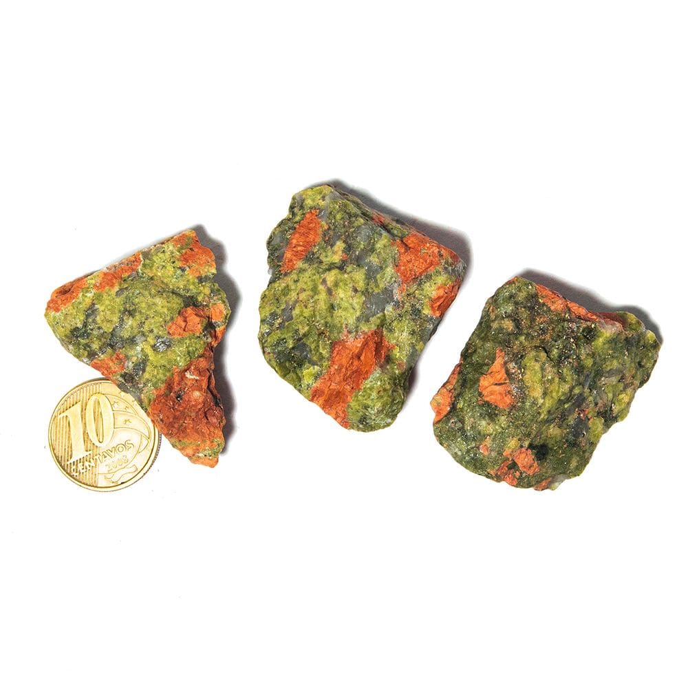 03 Unakita Natural Pedra Bruta 20 a 50mm 25 a 50g