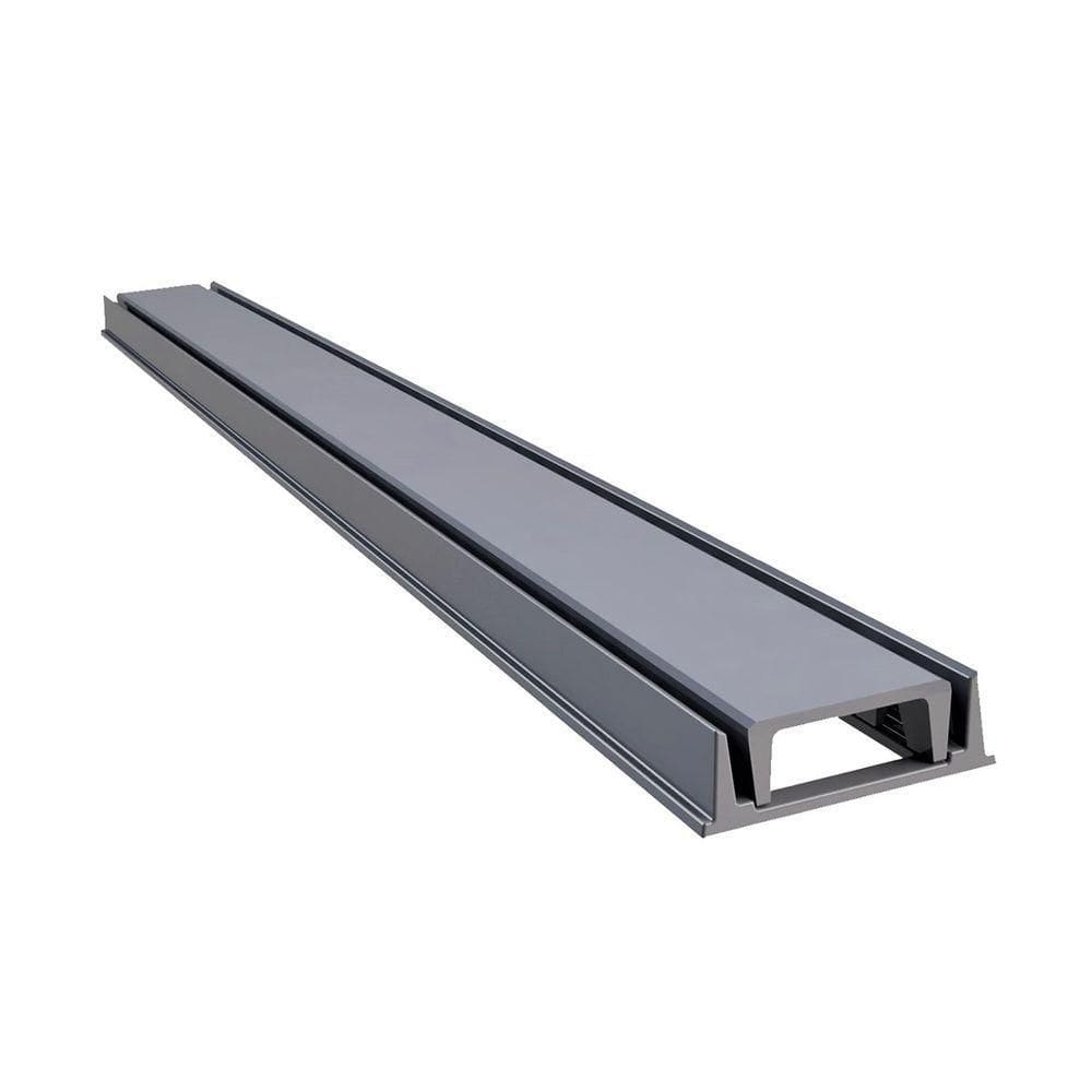 Grelha Linear Invisível Oculta Com Caixilho Cinza 100x8cm