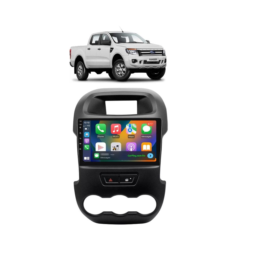 Kit Multimídia Ranger 2012 / 2016 XLS XLT Limited 9 Pol Android Carplay Gps 2/32GB - 915BR ROADSTAR