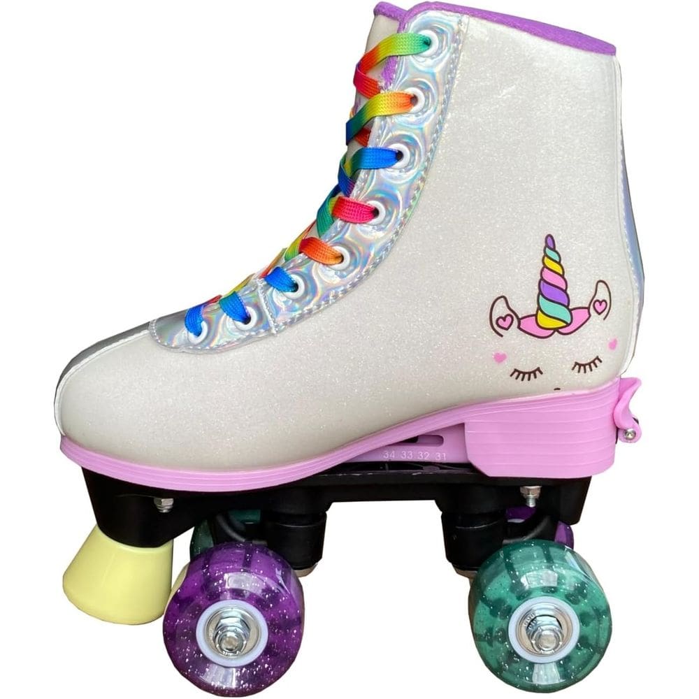 Patins 04 Rodas Com Luz Ajustável Unicórnio 31 Ao 34 - Fênix