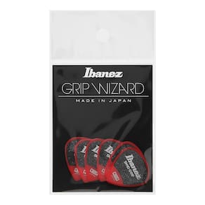 Palheta Ibanez Sand Grip Wizard Média 0.80Mm Vermelho 6Unid