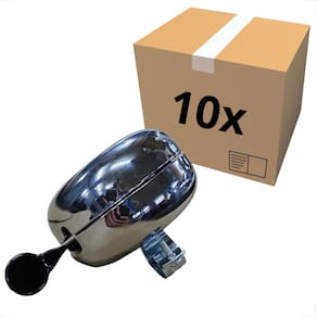 KIT 10 Unidades Campainha Ding Dong Trim Trim Buzina Retro Cromada Bicicleta