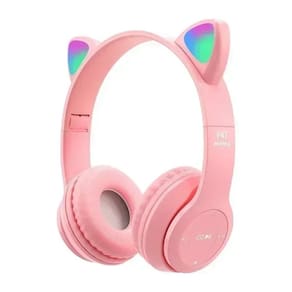 Fone de Ouvido Gamer Alynic Bluetooth Sem Fio LED Rosa