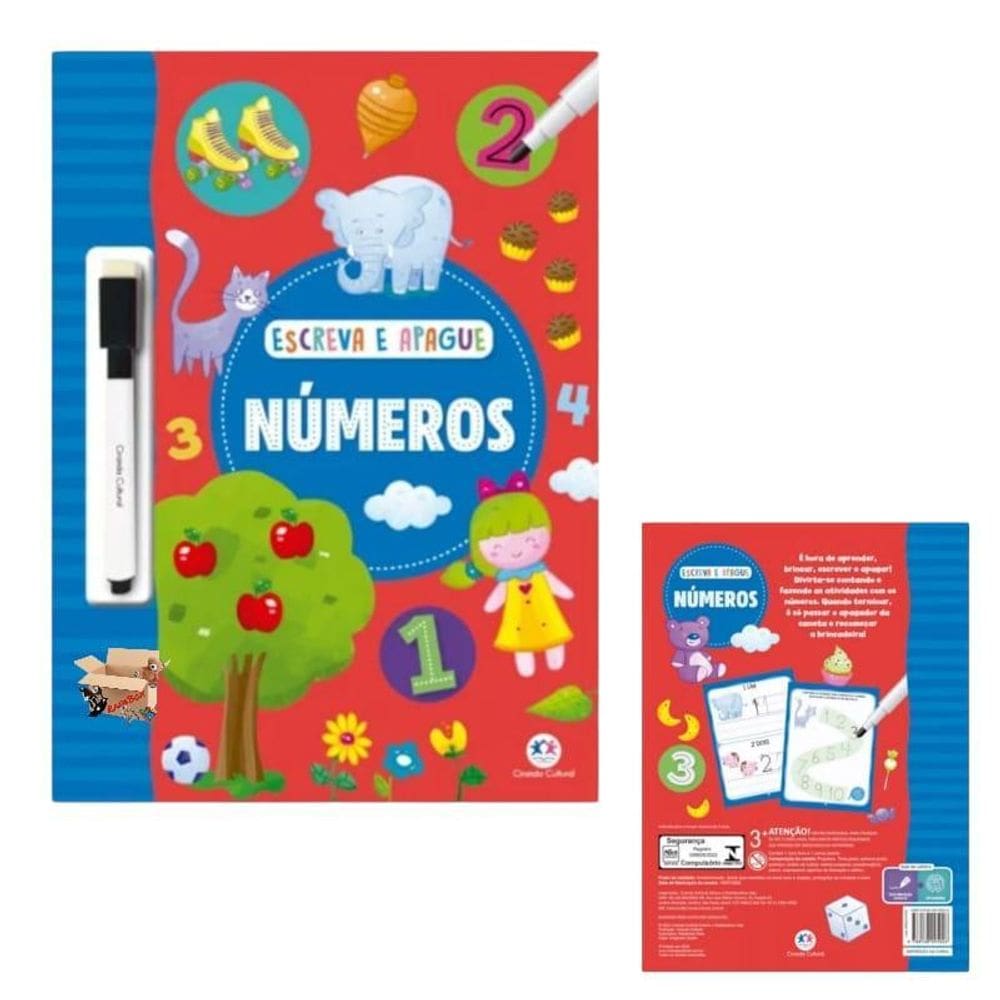 Livro Infantil Educativo Escreva E Apague Com Caneta
