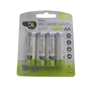 Pilha Recarregável AA 2500mAh - 4 Un