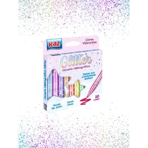 Canetinha com gliter caneta hidrografica com glitter 10 cores com brilho para pintar bob gudi papelaria férias