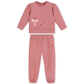 Conjunto Manga Longa Lilica Ripilica Flowers Rosa