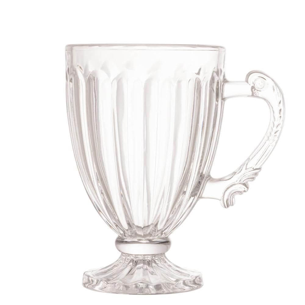 Jogo 48 Xícaras Taças 200ml Vidro Cristal Pé Imperial Cafés Cafeteiras Padarias Expresso Chocolate Quente