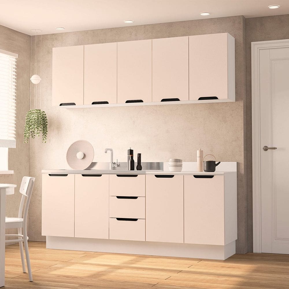 Cozinha Completa 4 Peças 200cm X 220cm Meena Branco/Creme