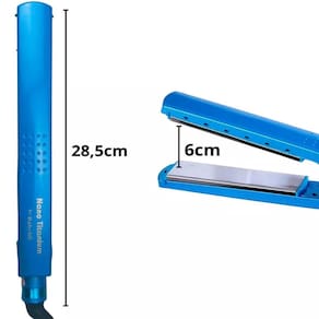 Prancha Nano Titanium Azul Slim Bivolt