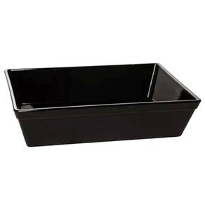 Kit 5 Travessas Retangulares 3L Pretas Grandes Coza Bandejas para Servir Mesa Saladas Sobremesas