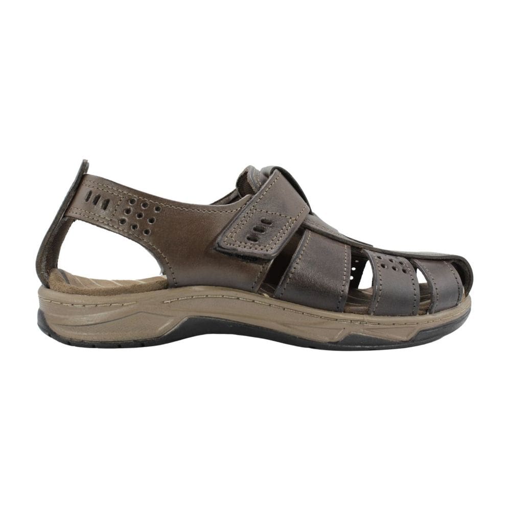 Sandália Pegada Masculina Couro Cravo