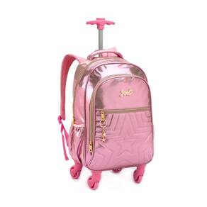 Mochila Rodas Teen Estrela Denlex Just Metalizada - Rosa