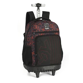Mochila Rodinha 18 Escolar Camuflada Up4You Vermelha Luxcel