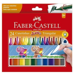 Canetinha Hidrográfica Jumbo Triangular 150224J 24 Cores - Faber Castell
