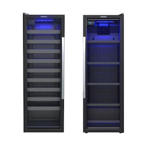 Conjunto Venax Cervejeira Blue Light 209L + Adega Piubella 50 Garrafas Porta Invertida Preto - 110V