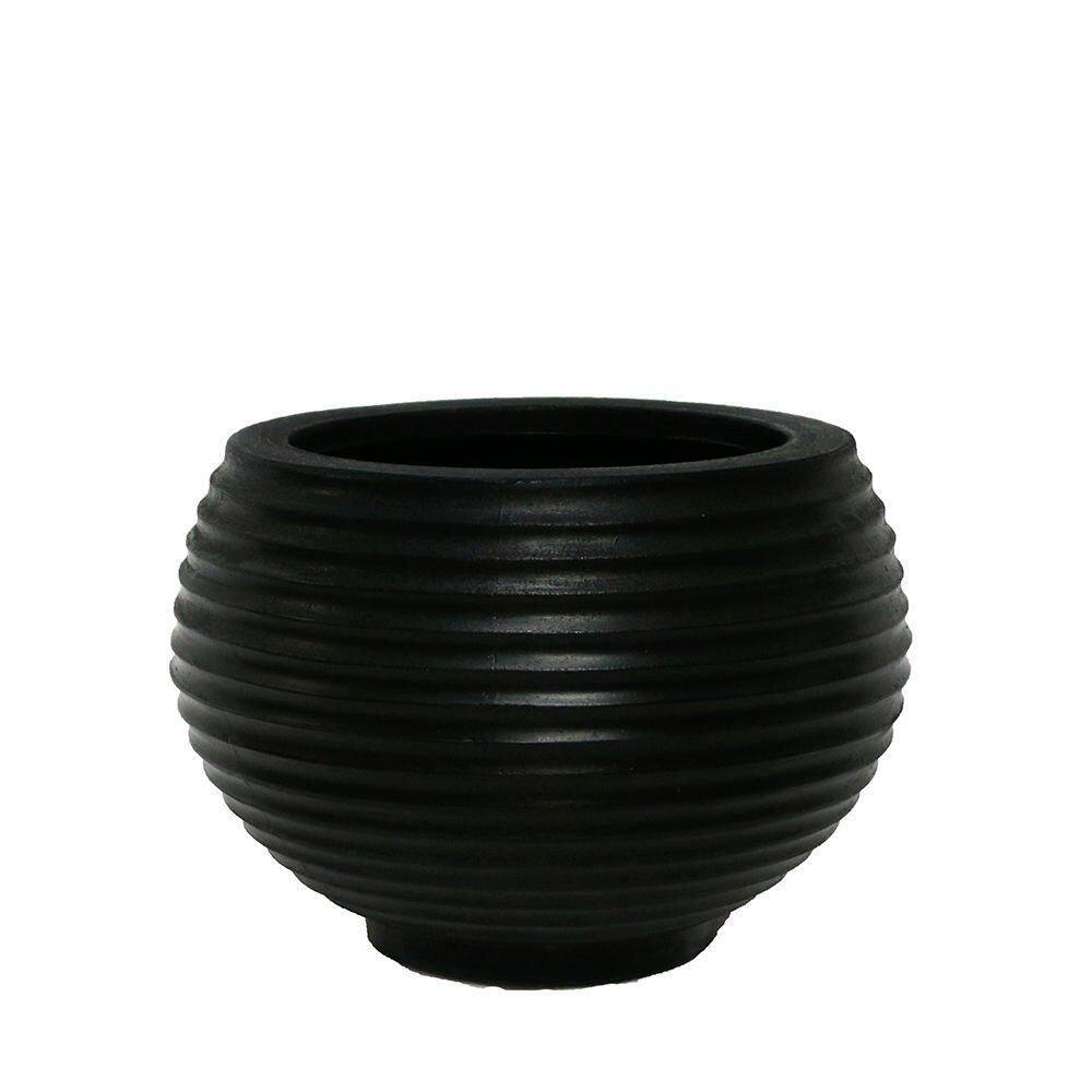Vaso Bromélia Fosco 32x32cm Caixa Master Com 5 Unidades Preto Sólido