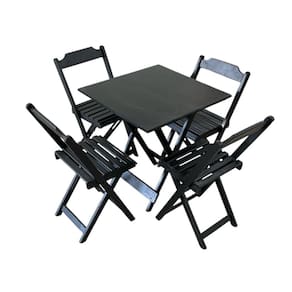 Conjunto Mesa Dobrável com Tampo em MDF Ultra Plus e 4 Cadeiras Dobráveis