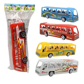 Kit 100 Ônibus Fricção Brinquedo Prenda Festa Junina Doação